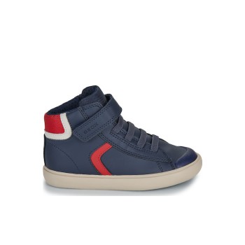 GEOX B GISLI ΠΑΙΔΙΚΑ SNEAKERS HIGH ΑΝΑΤΟΜΙΚΑ ΜΕ ΣΚΡΑΤΣ ΜΠΛΕ B461NA054FUC0735 
